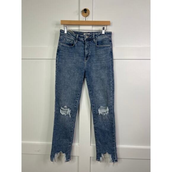 NEW L'Agence High Line High Rise Skinny Jeans Women's Sodalite Destruct Size: 27 - Picture 2 of 8